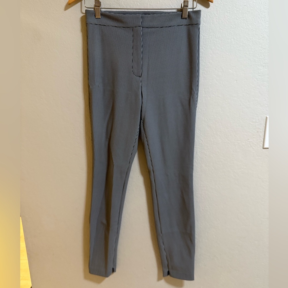 Theory HW Zip Pant Black Houndstooth, Size 4, NWT